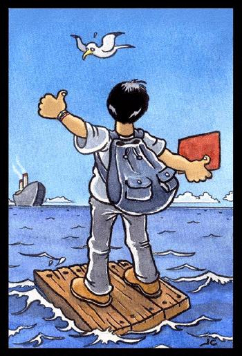 Le bateau-stop illustré par JCB