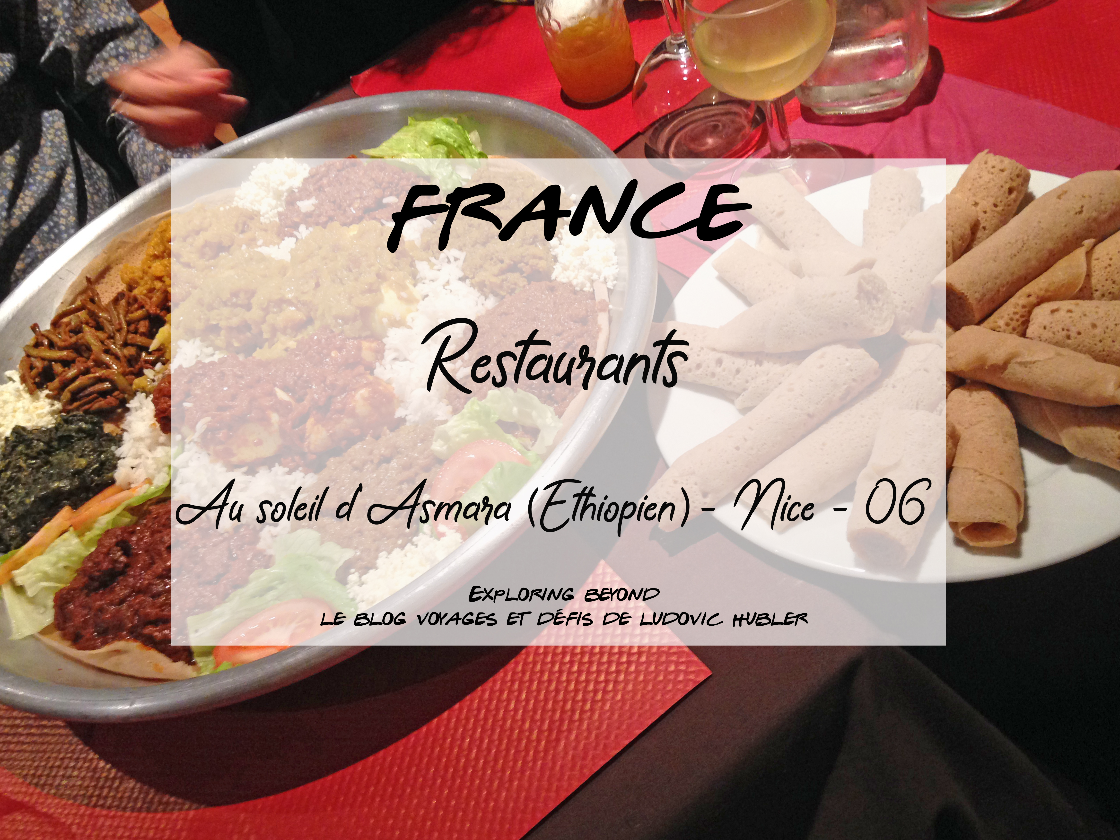 Au soleil d’Asmara, restaurant Érythréen/Éthiopien, Nice (06)